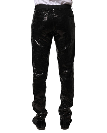 Dolce & Gabbana Black Sequined Embellishment Pants