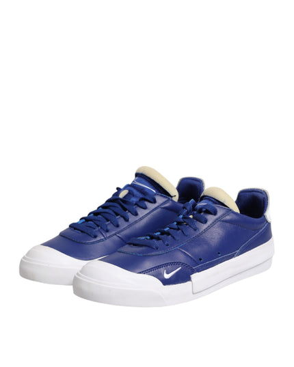 Nike White Blue Lace Up Low Top Drop-Type PRM Sneakers Shoes