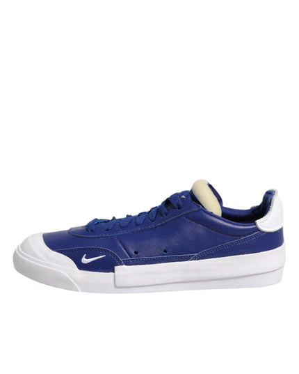 Nike White Blue Lace Up Low Top Drop-Type PRM Sneakers Shoes