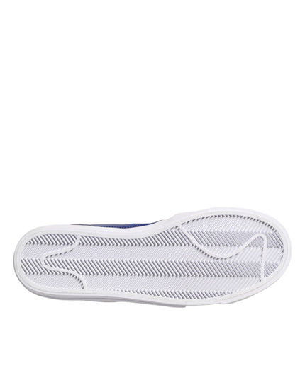 Nike White Blue Lace Up Low Top Drop-Type PRM Sneakers Shoes