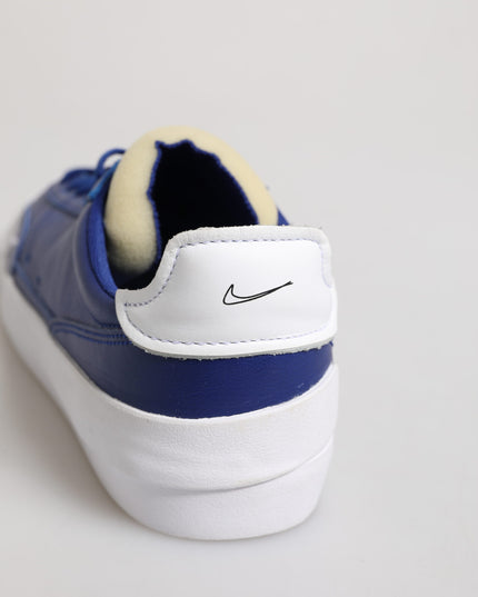 Nike White Blue Lace Up Low Top Drop-Type PRM Sneakers Shoes
