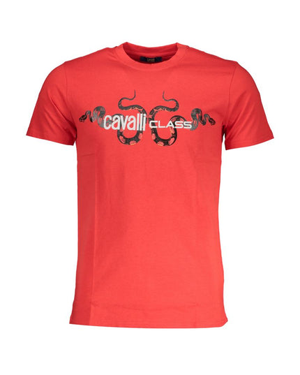 Cavalli Class Red Cotton T-Shirt