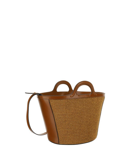 Marni Brown Cotton Shoulder Bag