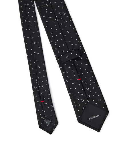 Jil Sander Black Silk Tie