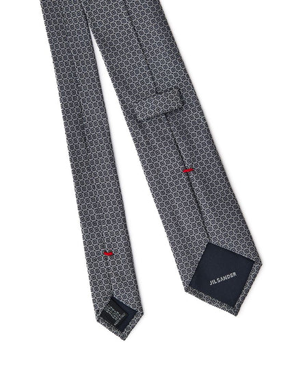 Jil Sander Gray Silk Tie