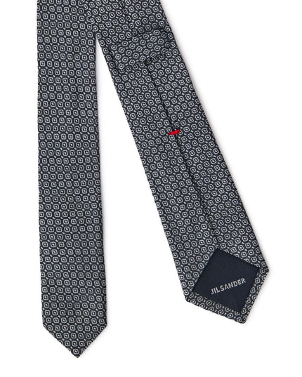 Jil Sander Gray Silk Tie