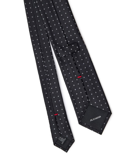 Jil Sander Black Silk Tie