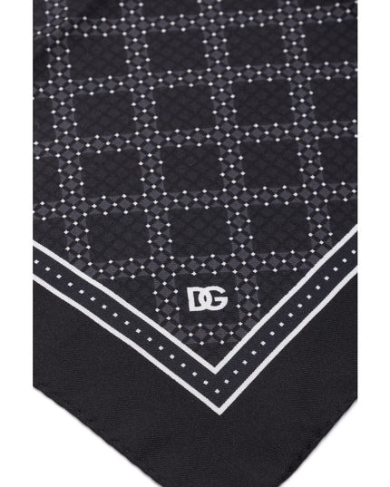 Dolce & Gabbana Black Silk Pocket Square