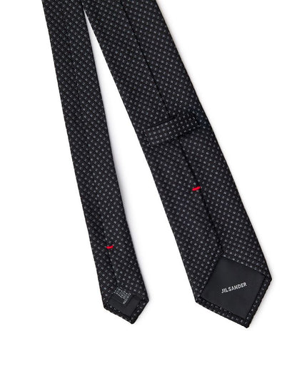 Jil Sander Black Silk Tie