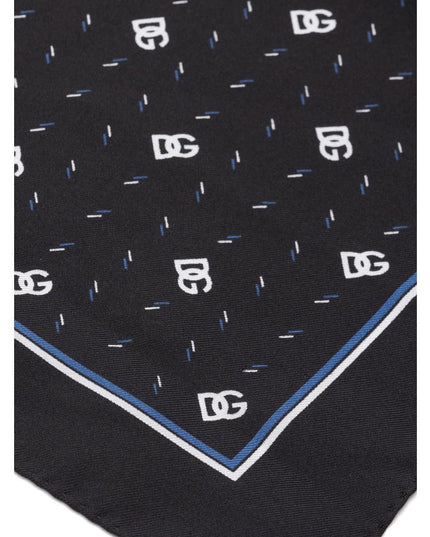 Dolce & Gabbana Black Silk Pocket Square