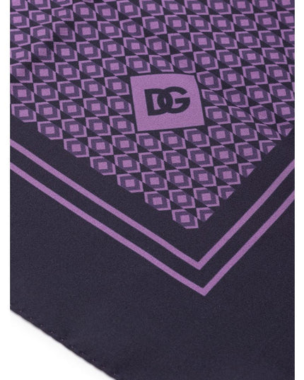 Dolce & Gabbana Purple Silk Pocket Square