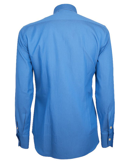 Made in Italy Blue Cotton Men's Shirt