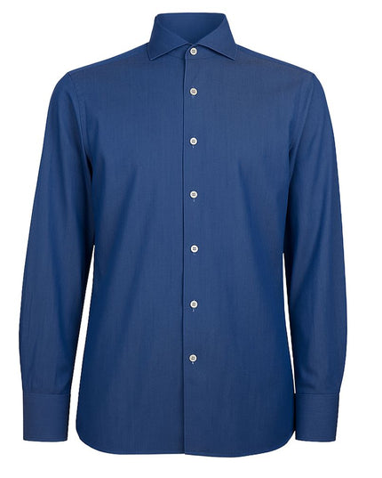 Made in Italy Blue Cotton Men's Shirt