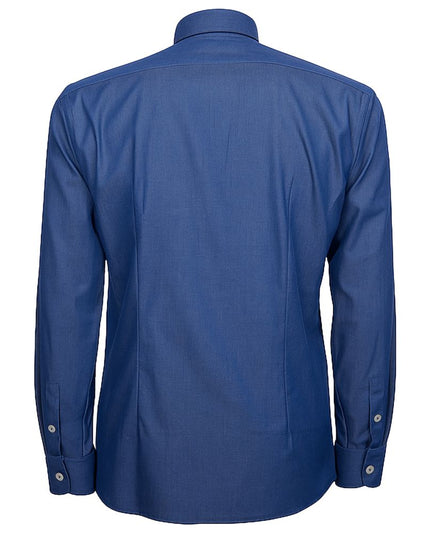 Made in Italy Blue Cotton Men's Shirt