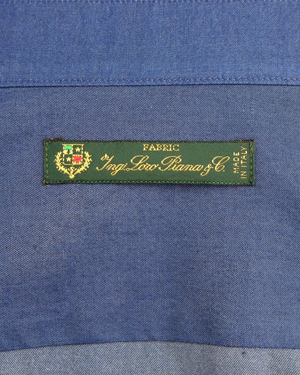 Made in Italy Blue Cotton Men's Shirt