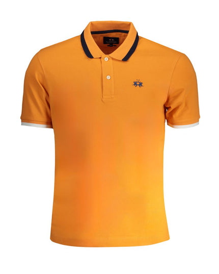 La Martina Orange Cotton Polo Shirt