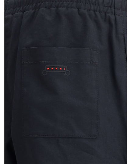Marni Black Cotton Casual Pants