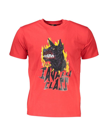 Cavalli Class Red Cotton Men T-Shirt