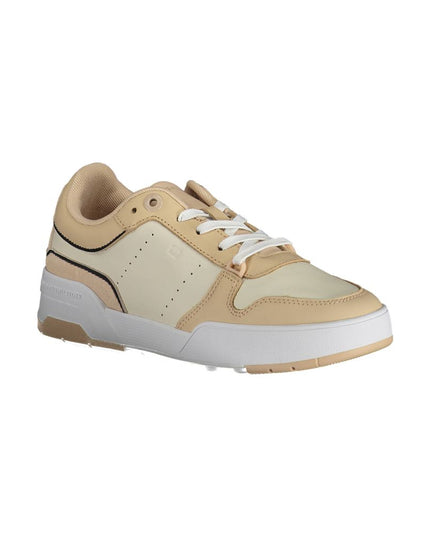 Tommy Hilfiger Beige Leather Women Sneaker