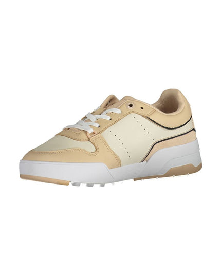 Tommy Hilfiger Beige Leather Women Sneaker