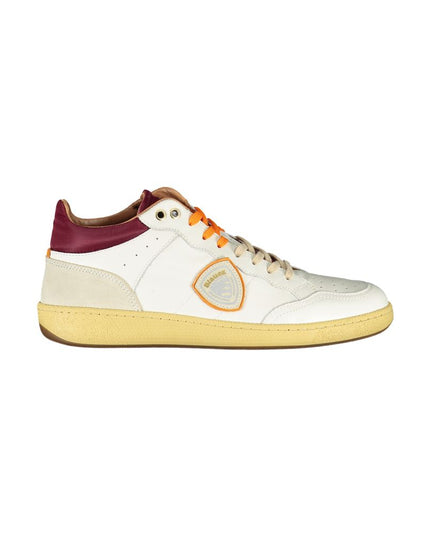 Blauer Sleek White Sneakers with Contrast Accents