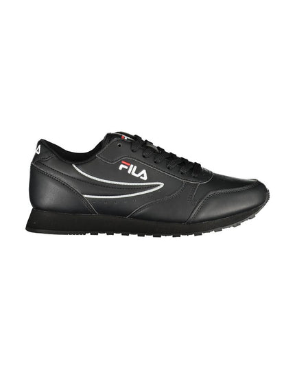 Fila Sleek Black Lace-Up Sport Sneakers