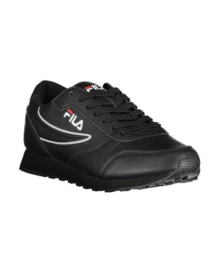 Fila Sleek Black Lace-Up Sport Sneakers