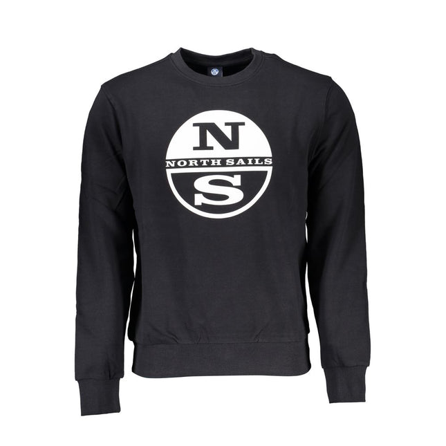 North Sails Black Cotton Men Sweater