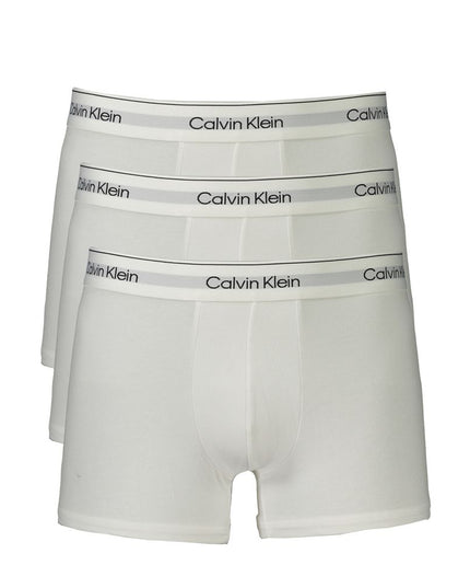 Calvin Klein White Cotton Men Boxer