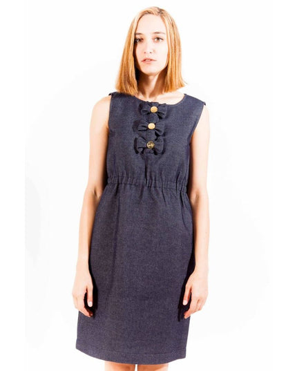 Love Moschino Blue Cotton Women Dress