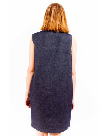 Love Moschino Blue Cotton Women Dress