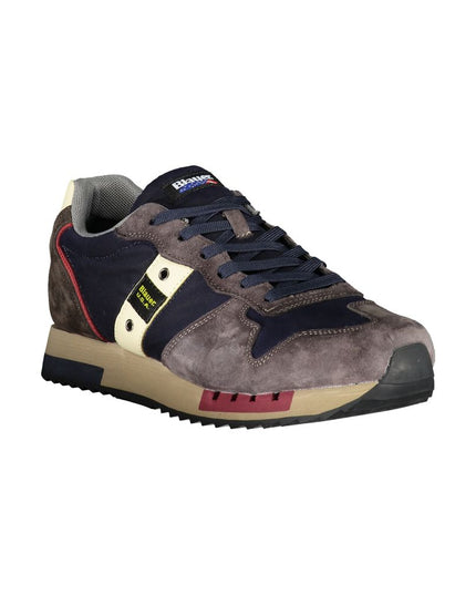 Blauer Sleek Blue Designer Sneakers with Contrast Accents