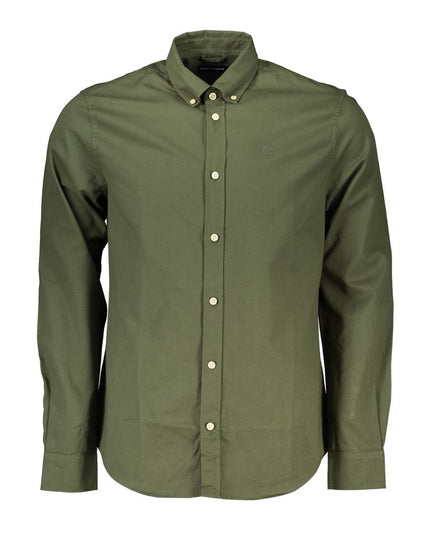North Sails Green Cotton Men Shirt