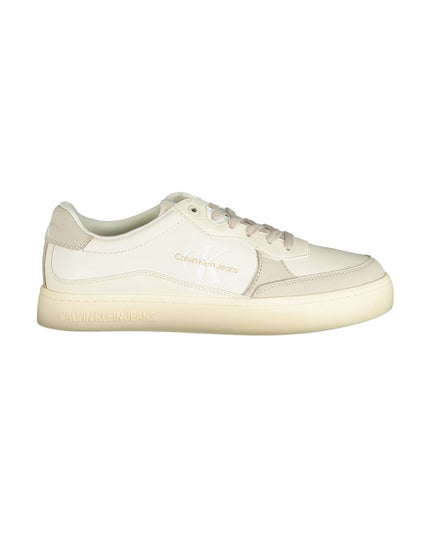 Calvin Klein Elegant White Sneakers with Contrast Accents