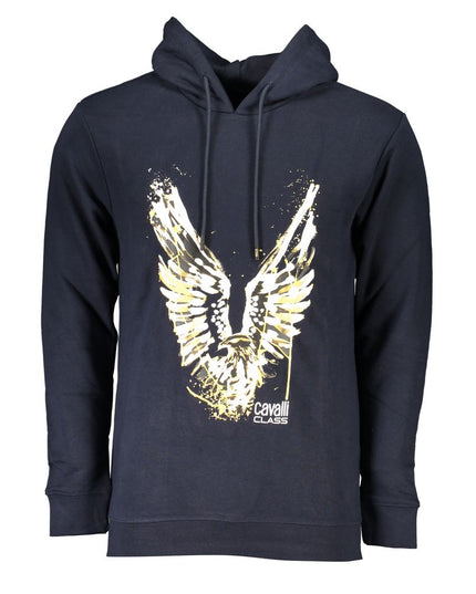 Cavalli Class Blue Cotton Men Sweater