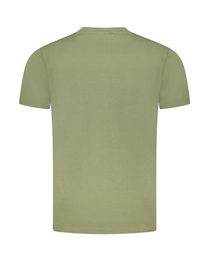 Cavalli Class Green Cotton Men T-Shirt
