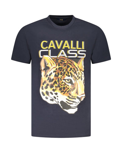 Cavalli Class Blue Cotton Men T-Shirt
