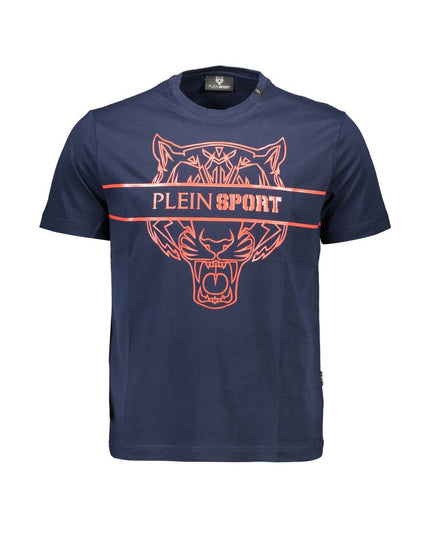 Plein Sport Blue Cotton Men T-Shirt