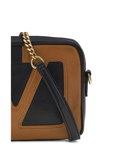 Valentino Garavani Black Calf Leather Bos Taurus Shoulder Bag