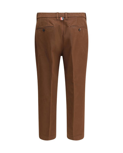 Thom Browne Brown Cotton Casual Pants