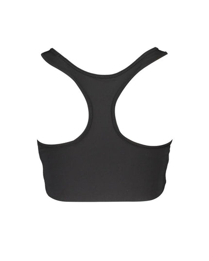 Fila Black Polyester Women Sports Bra