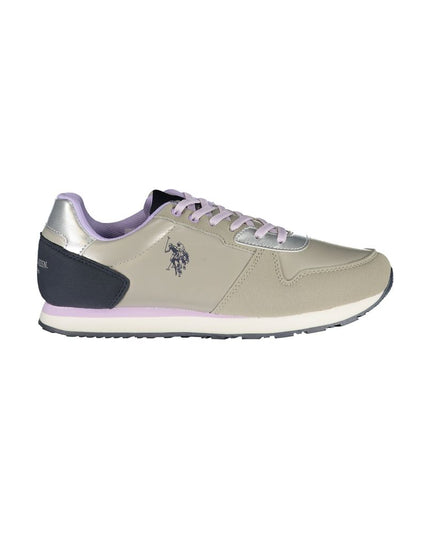 U.S. POLO ASSN. Silver Polyester Women Sneaker