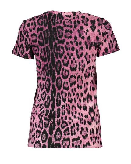 Cavalli Class Pink Cotton Women T-Shirt