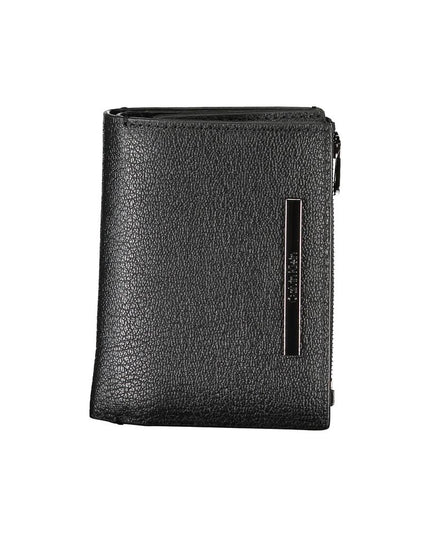 Calvin Klein Sleek Black Leather Wallet with Coin Purse