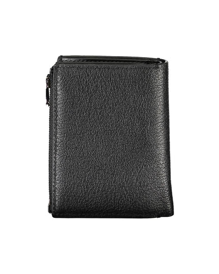 Calvin Klein Sleek Black Leather Wallet with Coin Purse