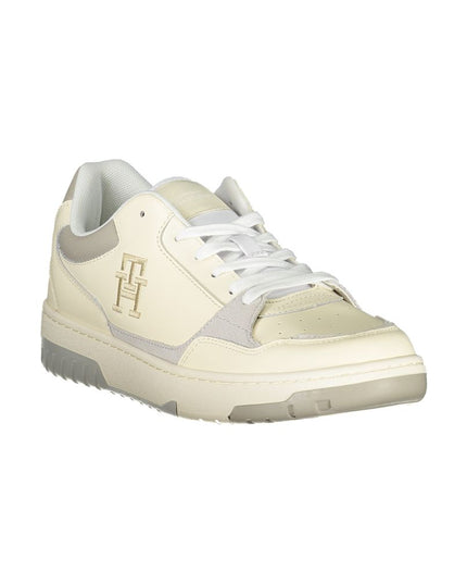 Tommy Hilfiger Beige Sports Sneakers with Unique Embroidery