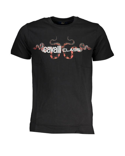 Cavalli Class Black Cotton T-Shirt