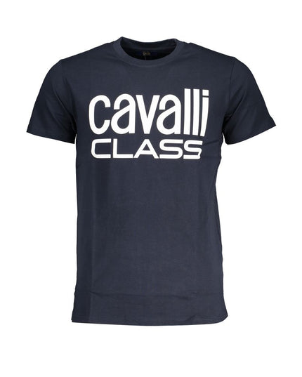 Cavalli Class Blue Cotton T-Shirt