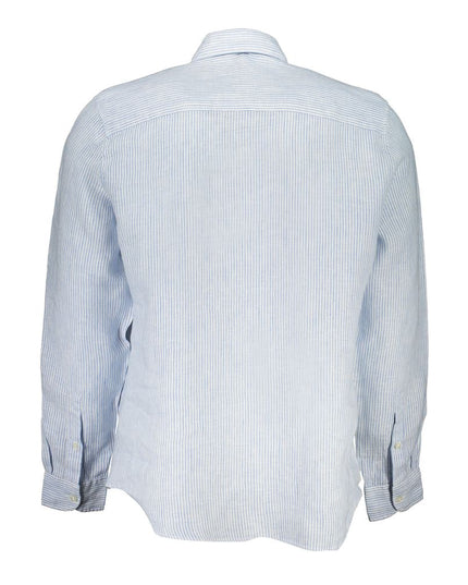North Sails Light Blue Linen Men Shirt