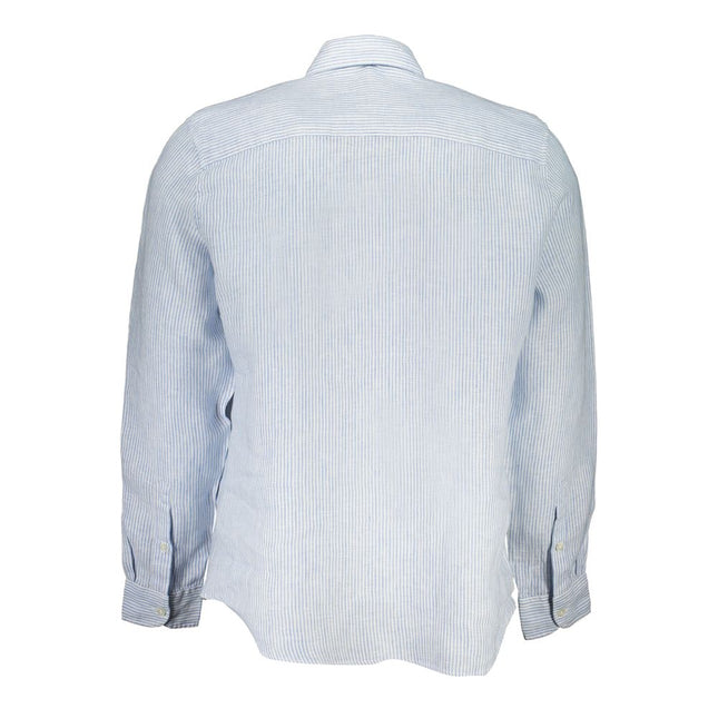 North Sails Light Blue Linen Men Shirt